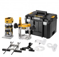 Dewalt DCW604NT 18V XR Brushless �� & 8mm Router Fixed & Plunge Bases - Bare Unit With T-Stak Case &pound;274.95
